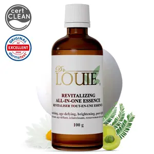 DR LOUIE All-In-One Essence, Daily Toner-Serum-Moisturizer, Vit C, E, B5, B2 & Hyaluronic Acid, Enhanced with Jojoba, Emblica & Mushroom, Anti-Aging for Wrinkles, Fine Lines, Pores, Hydrating, Skin Repair, Vitamins Facial Care kit