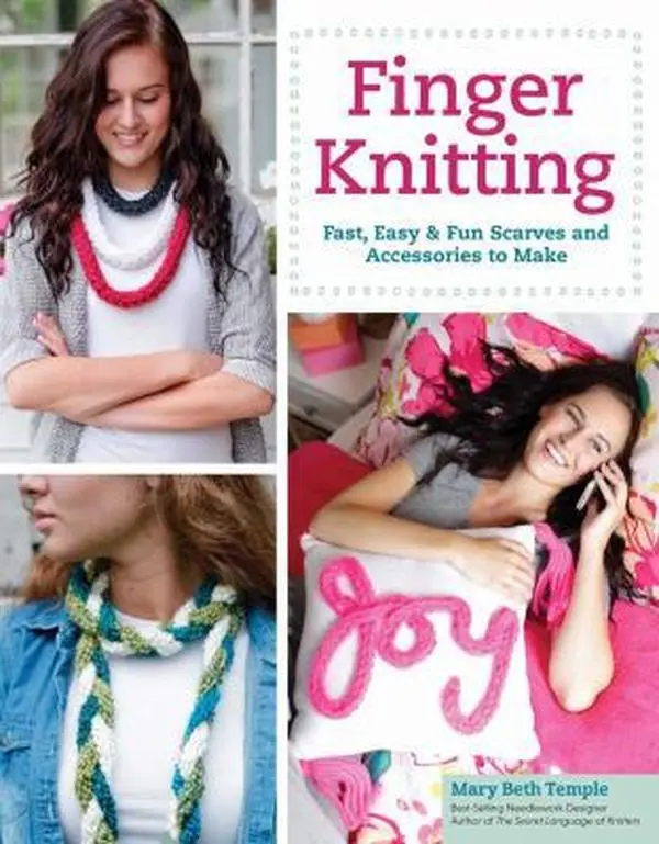 USED Book - Finger Knitting: Fast, Easy & Fun Scarves and Accessories to Make by Temple, Mary Beth (Paperback) - english