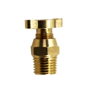AlloyWorks 1/4" NPT Radiator Brass Petcock Drain For Aluminum Radiator