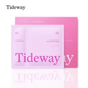 【New Arrival Deal】Tideway Beauty Sleek and Shine 5D Hyaluronic Acid Steam Hair Mask, 3X Keratin Hair Treatment, Restore Moisture and Repair Damaged Hair, 3 PCS Combo Pack