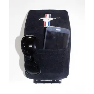 212 MAIN Console Cover for 2010-2014 Mustang, Terry Velour Material, UV Protection, Arm Sweat Guard, Embroidered Logo