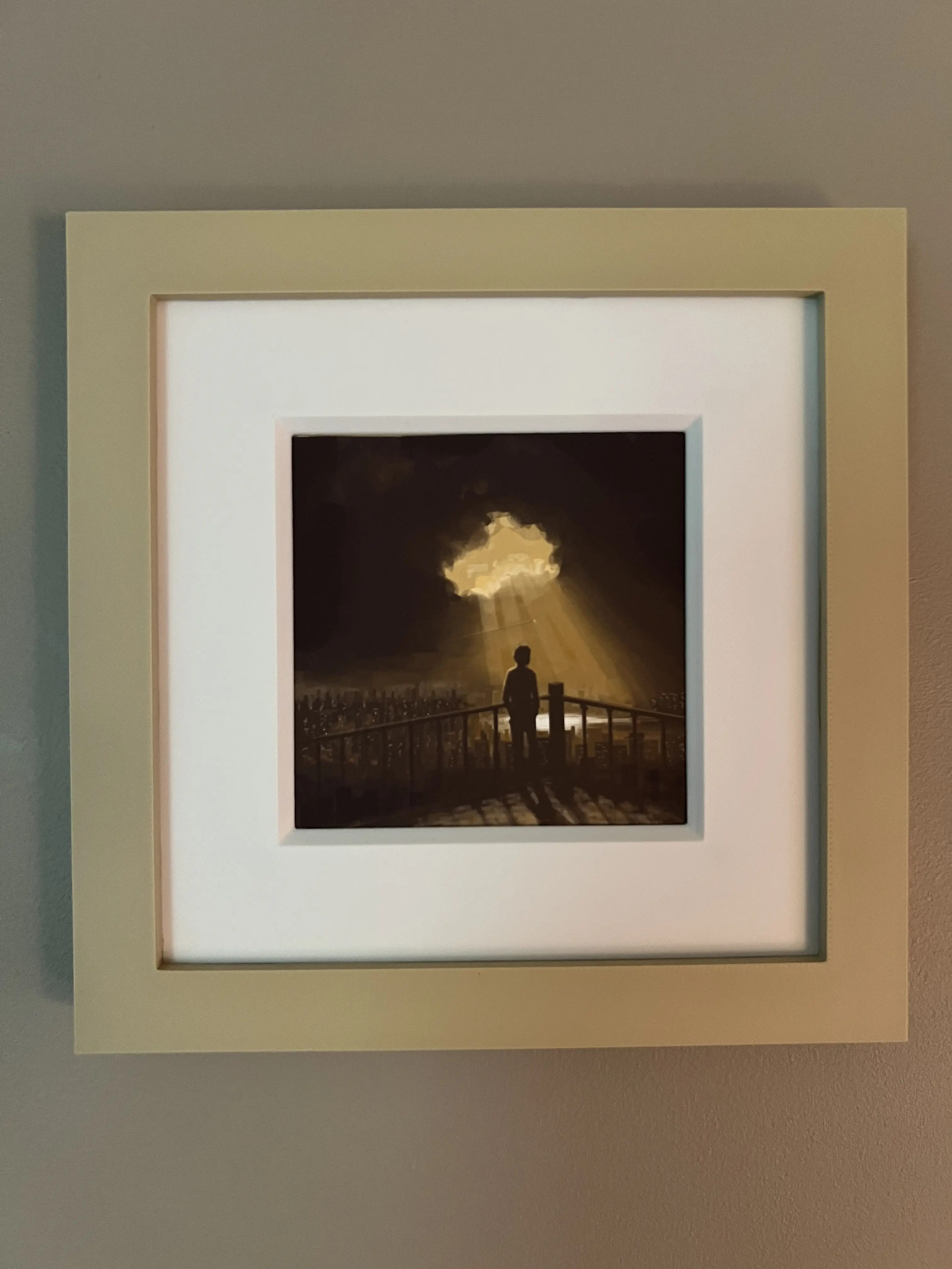 Original Art Print 3x3 inches in 6x6 inch frame