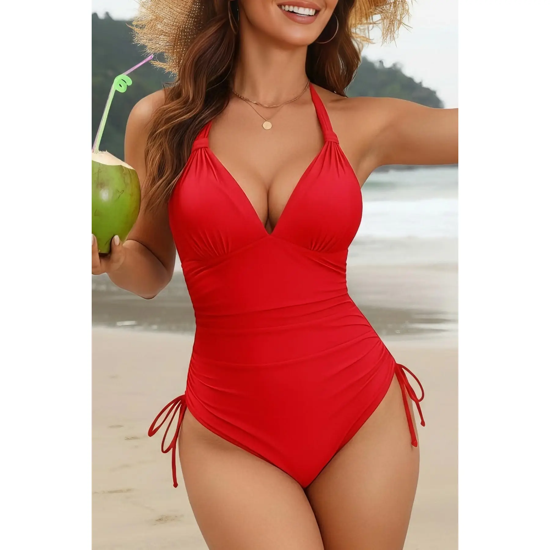 Tummy Control One Piece Swimsuit - Halter Push Up Bathing Suits Sexy Swimwear 2026 SwimWeek summervibes - TikTok Shop Tummy Control One Piece Swimsuit - Halter Push Up Bathing Suits Sexy Swimwear 2026 SwimWeek summervibes - TikTok Shop