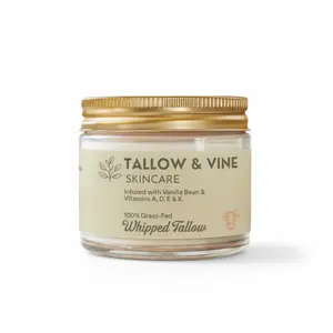 (3-Pack) 100% Grass-Fed Whipped Vanilla Bean Tallow Balm