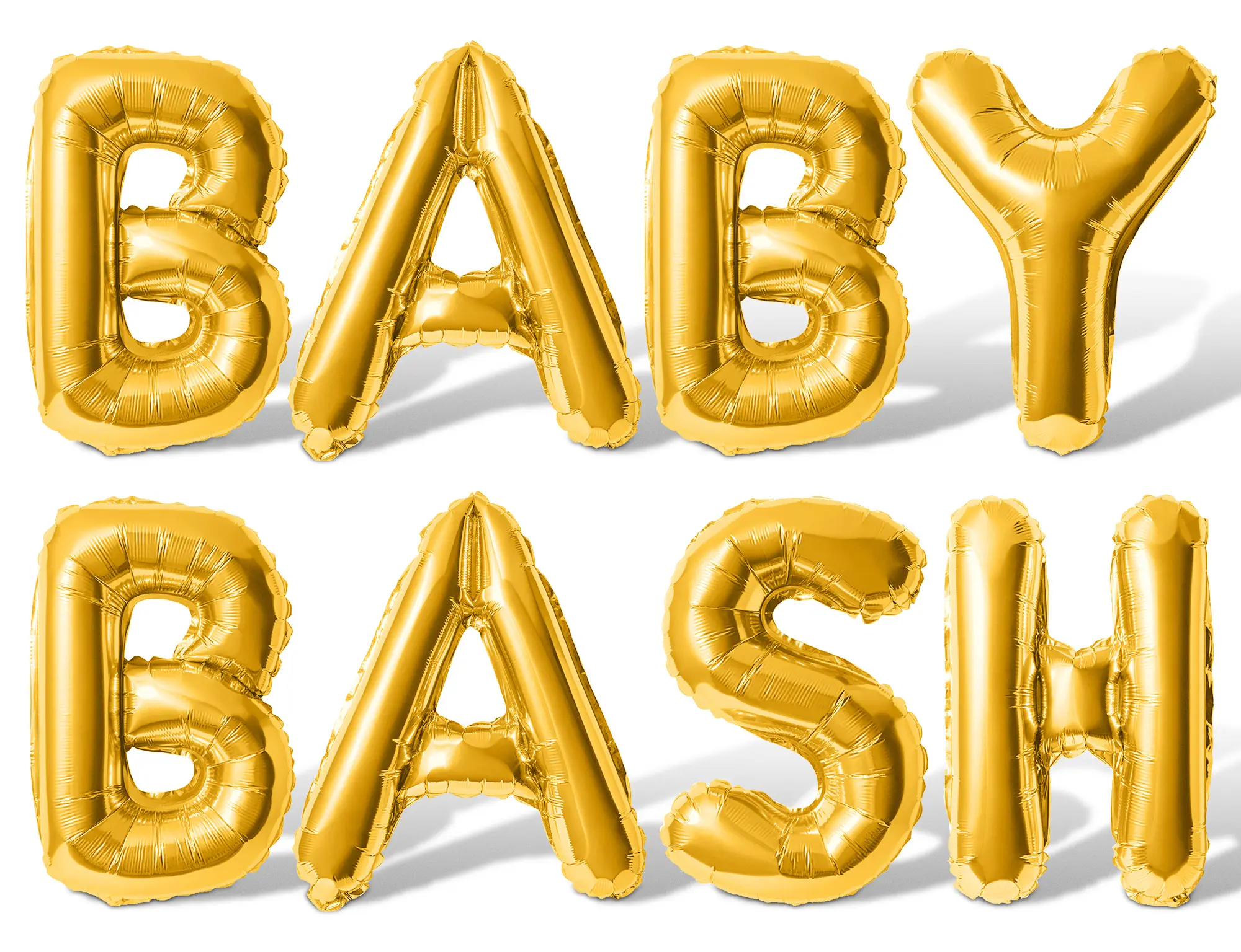 Letter Balloons - BABY BASH 16" Inch Alphabet Letters Foil Mylar Balloon Baby Shower Party Banner