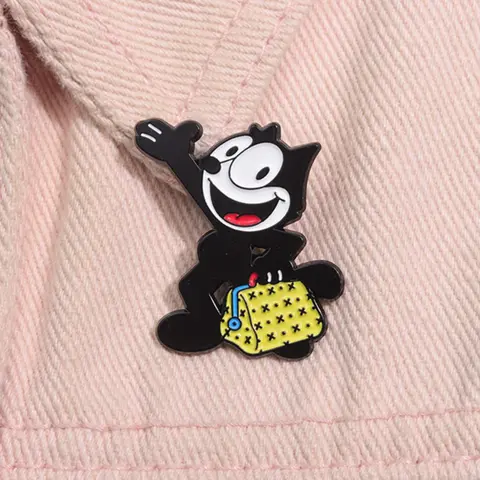 Cute Cartoon Cat Design Brooch, Fashion Alloy Badge for Women & Men, Enamel Pin Brooch Pins Suitable for Backpacks, Jeans, Scarves, Hats Decoration