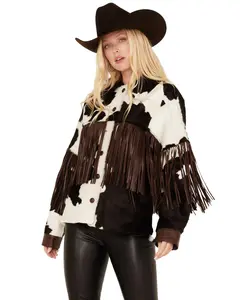 Dancassab Women's Taylor Hair-On Hide Fringe Jacket - Dcss20mtayca2fl