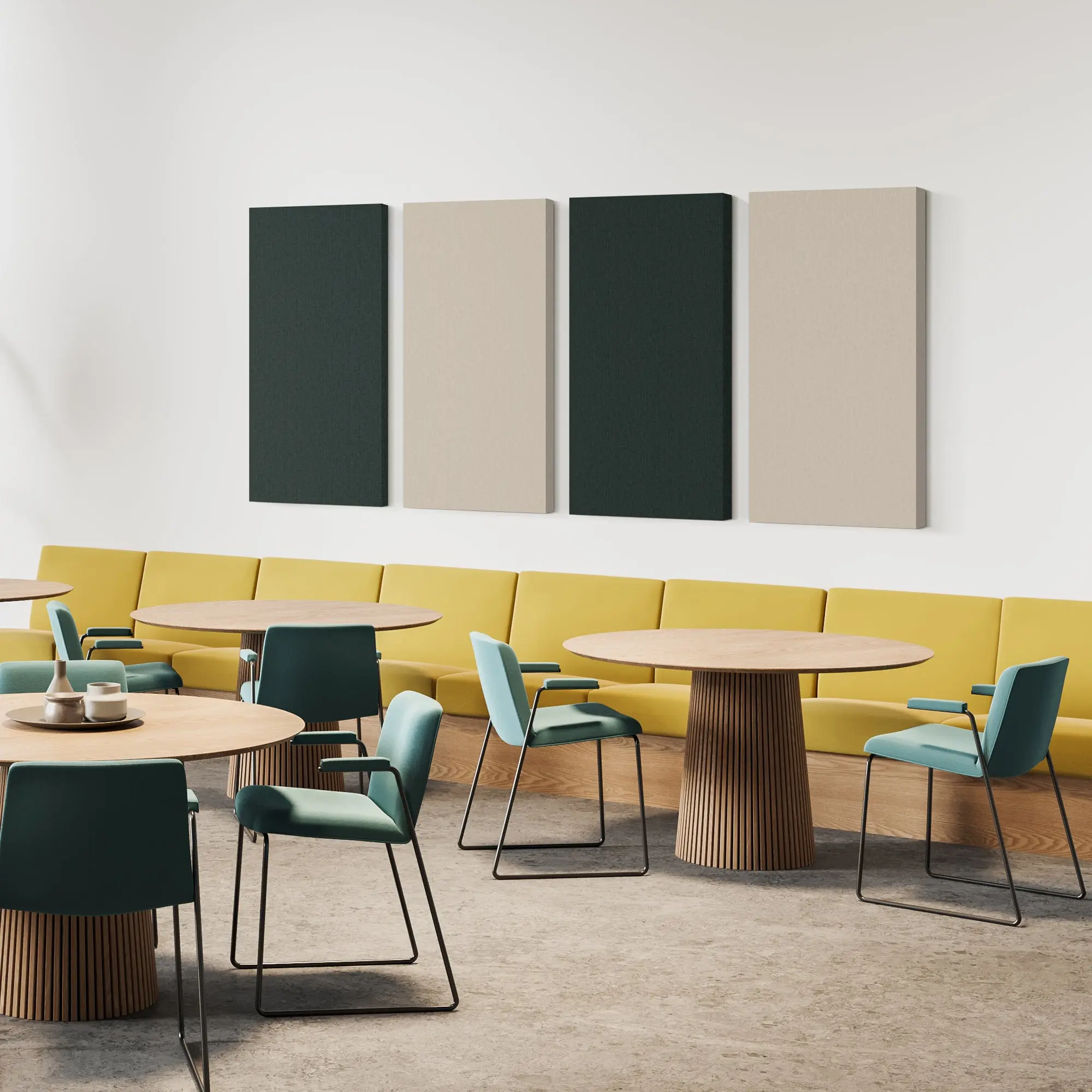 Fabric Acoustic Panels Set of 4 24"x48" Premium Gemini Fabric, High-Density Foam Core & Wooden Frame Noise Reduction, Easy Installation, USA