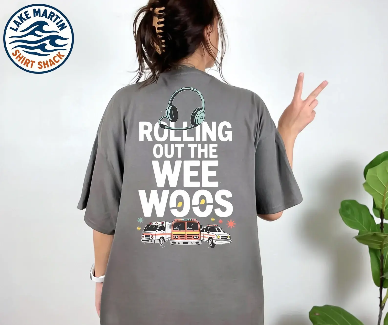 Comfort Colors 911 Dispatcher Shirt, Comfort Colors Tee with Rolling Out the Wee Woos Design