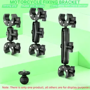 Sports Camera Handlebar Bracket Double Crab Clamp for GoPro Insta360 Clip