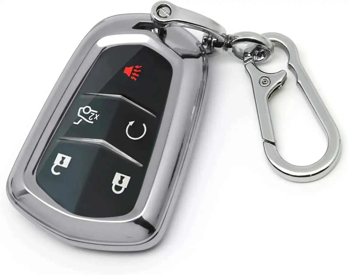 Key Case + Metal Key Chain (Silver)