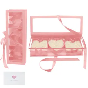 2pcs Flower Gift Box Mother's Day MOM Gift For Mom Cardboard Letter Shaped Fillable Chocolate Strawberry Candy Packaging