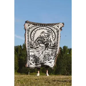 Traditional Tattoo Woven Cowboy Blanket Flash