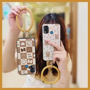 Cartoon heat dissipation Phone Case For Nokia G11 Plus Funny Bracelet Waterproof Protective Dirt-resistant Back Cover Solid Color Youth Anti-knock Personality Cute Creative Ring