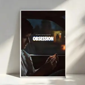 Obsession 2026 Movie Poster, Warm Minimalism Psychological Horror Print for Living Room