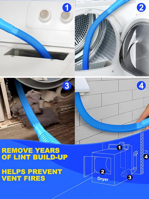 LMMAKE Dryer Vent Cleaner Kit with 3 Suction Settings 44.1 Inch Reach Compatible Vacuum Cleaner Lint Brush & Hose Attachment Universal Connector for Effective Cleaning LMMAKE Dryer Vent Cleaner Kit with 3 Suction Settings 44.1 Inch Reach Compatible Vacuum Cleaner Lint Brush & Hose Attachment Universal Connector for Effective Cleaning