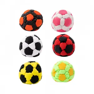 6 Pack 2.75 Inch Plush Soccer Hacky Sacks Soft Fleece Footbags For Kids Adults Y2K Nostalgia Skill Toy Outdoor Summer Camp Game Juggling Balls Aesthetic Sports Party Favors Coordination Gear