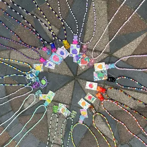 Cute Handbeaded Gummybear Necklace/Bracelet for Pride