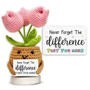 Handmade Tulip Crochet Hook Set, Inspirational Gift for Women, Thank You Present for Teachers, Moms, Friends, Colleagues, Crochet Gifts