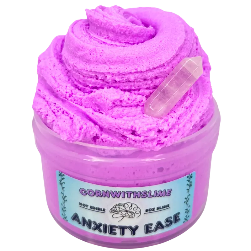 Cornwithslime Anxiety Ease 8oz Cloud Cream Scented Lavender White Musk Soft Powder Fluff Slimes Hot Edible Soothing Slime
