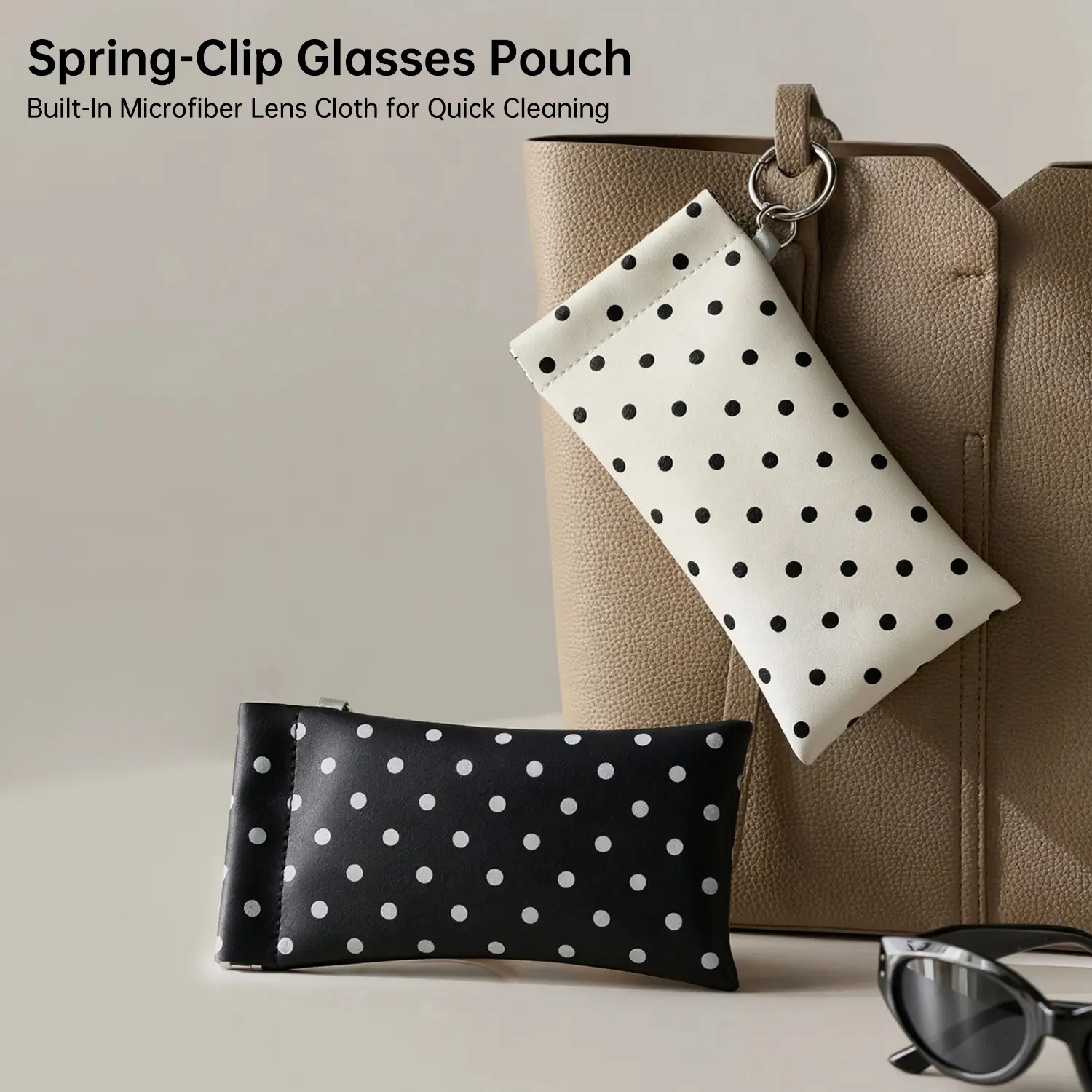 2-Pack Mini PU Leather Organizer Pouch – Soft, Portable Everyday Carry Case for Glasses, Sunglasses, Earphones, Cables & Essentials