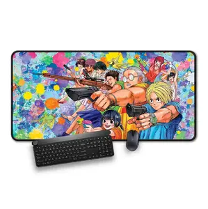 Sakamoto Days Inspired Gaming Mousepad, Large Desk Mat with Vibrant Anime Splash Art and Anti-Slip Base