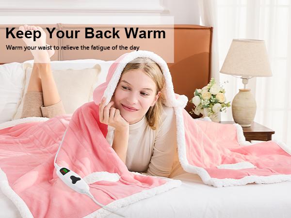greenoak Wearable Heating Blanket Electric Shawl - Adult Heating Robe Cloak Blanket Hoodie, Wiend, Grandma, 5-person Timer, 10 Heating Levels, Grey