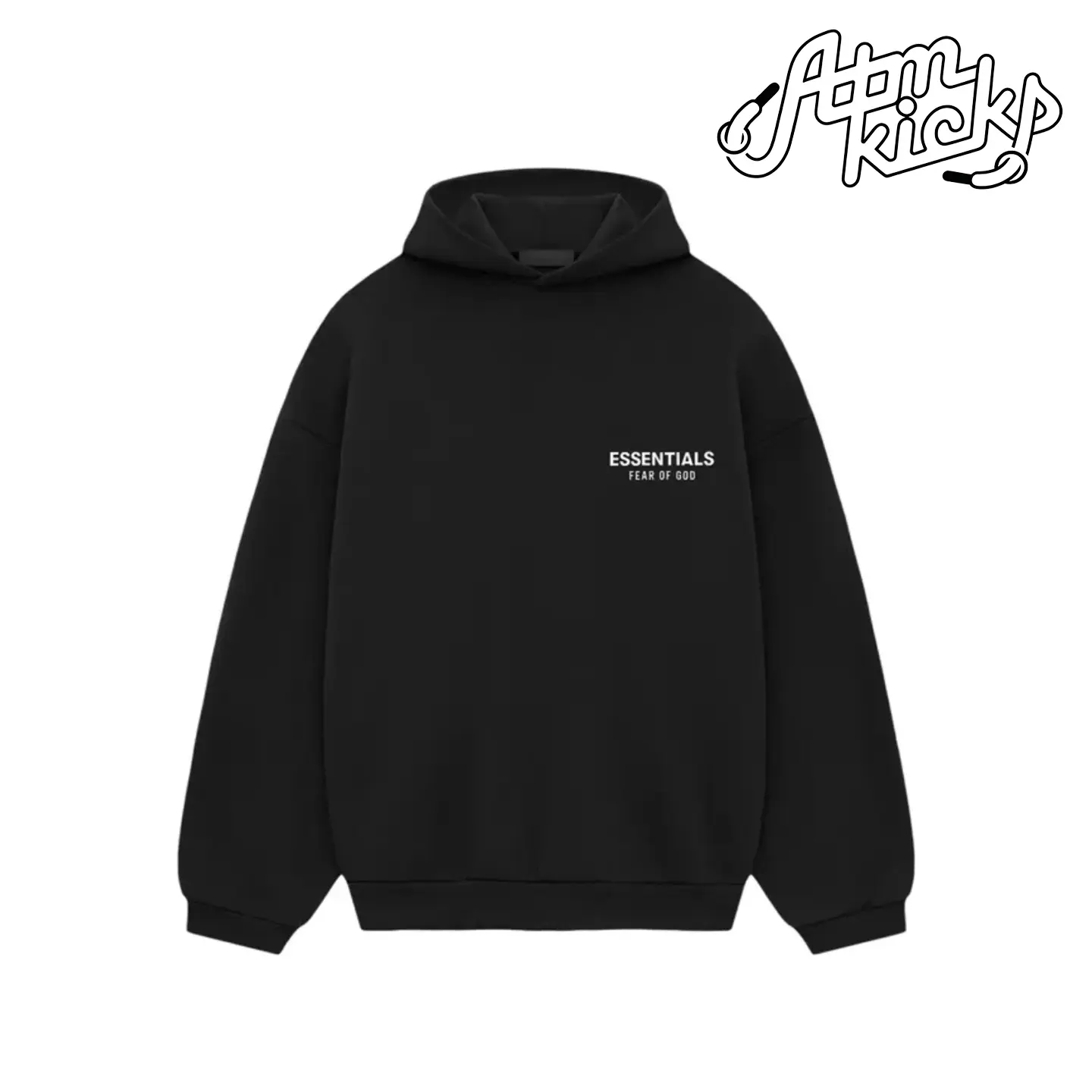 Fear of God Essentials Fleece Hoodie (FW24) Black Authentic Brand New Fashion Streetwear Hypebeast Limited Gift