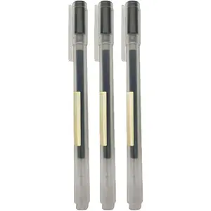 Gel Ink Ball Point Pen, Black, 0.5mm, Pack of 3 ( Import)