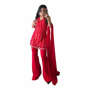Bold & beautiful Red Kurtha ️  Designed with elegant detailing and a flattering fit, this kurtha brings timeless charm and festive vibes. Perfect for parties, celebrations, and special moments ️