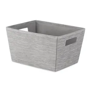 Whitmor Rectangular Stackable Shelf Tote Storage Bin (7.5x13x10in, Gray) - Pack of 6, Organizer for Hats, Halloween Outdoor Decoration (with LED Lights)