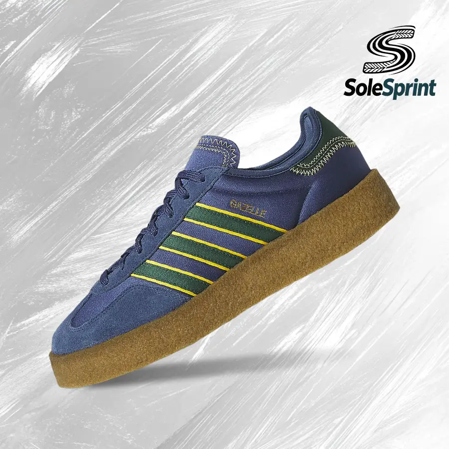 adidas Gazelle CrepeCLOT By Edison Chen Night Marine– Men's Lifestyle Sneakers – shoes for man  - Running Shoes, Lightweight Shock-Absorbing Comfort, Breathable Everyday Fit, Gym Training to Street Casual Wear - back to school - JR5408