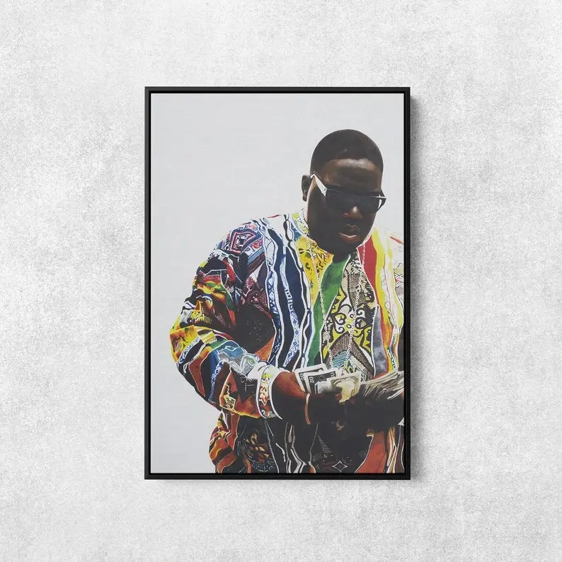 Notorious BIG Print, Rap Poster, Rapper Room Decor, Gift for Boyfriend, Biggie Smalls Poster, Rap Legend Poster