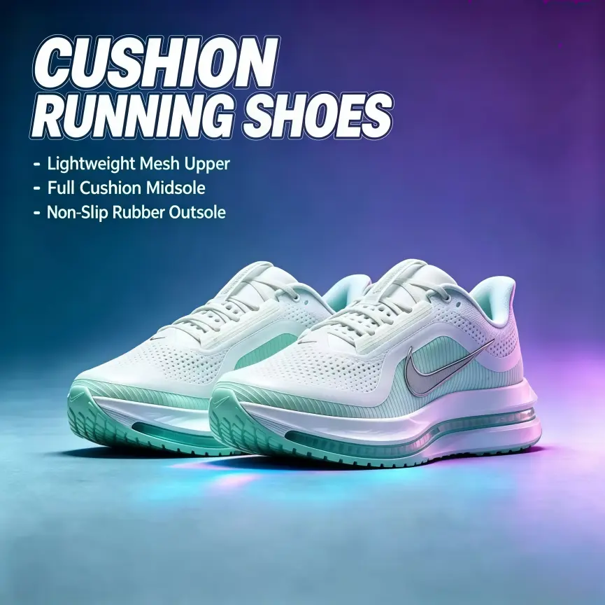 Unisex Fresh White Mint Trim Cushioned Sports Trainers MintBreezeStride Shock Absorb Base For Downtown Stroll Park Workout Soft Pastel Daily Sports Outfits