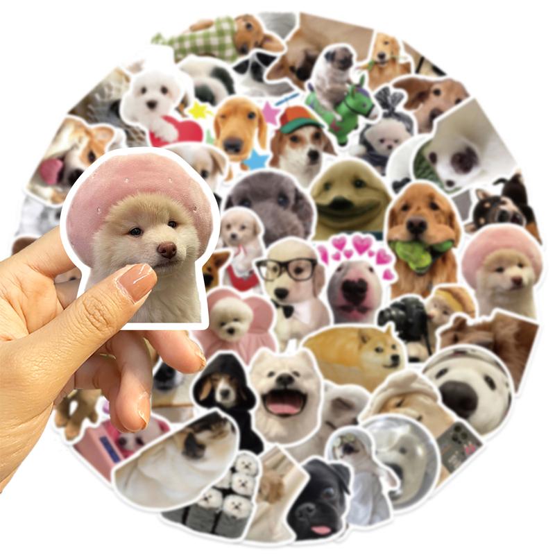 50/100pc Funny Cat/Puppy Meme Sticker Pack For Pets Lover. Vinyl Waterproof Stickers for Book Phone Laptop Water Bottle. Fun Craft Stickers for Scrapbooks, Planners, Gifts and Rewards. Cute Gifts for Girls Kids Teens Adults.