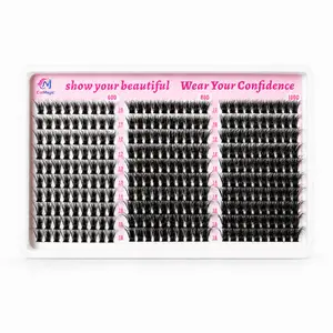 ColMagic DIY Mixed Lash Extension Clusters Kit, 10-18mm, 60D/80D/100D Curls, 300 Pcs, Waterproof, Hypoallergenic, Lightweight, Gentle Soft Fluffy Volume, for Natural No-Makeup Daily Wear Cosmetic