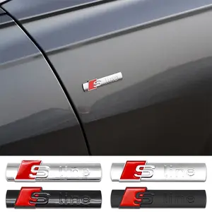 Audi S Line Car Emblem Sticker, 3D Letter Decal, Custom Fit Decoration, Enhance Vehicle Appearance, Durable Exterior Accessory