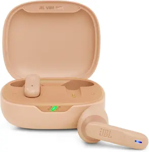 JBL Vibe Flex True Wireless Earbuds Beige Bluetooth 5.3 Earphones with Deep Bass Sound IP54 Water Dust Resistant Long Battery Life Open Ear Design