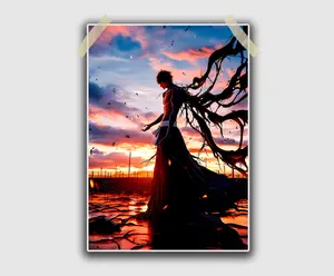 Bleach Ichigo Kurosaki Artistic Poster, Anime Wall Art Photo Print, Fade-Proof Home Decor, Retro Room Decoration Gift for Friends