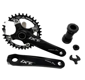 Crank Arm Set Mountain Cranksets 170mm 104 BCD with Bottom Bracket Kit and Chainring  for MTB BMX Road Bicyle, Compatible with Shimano, FSA, Gaint