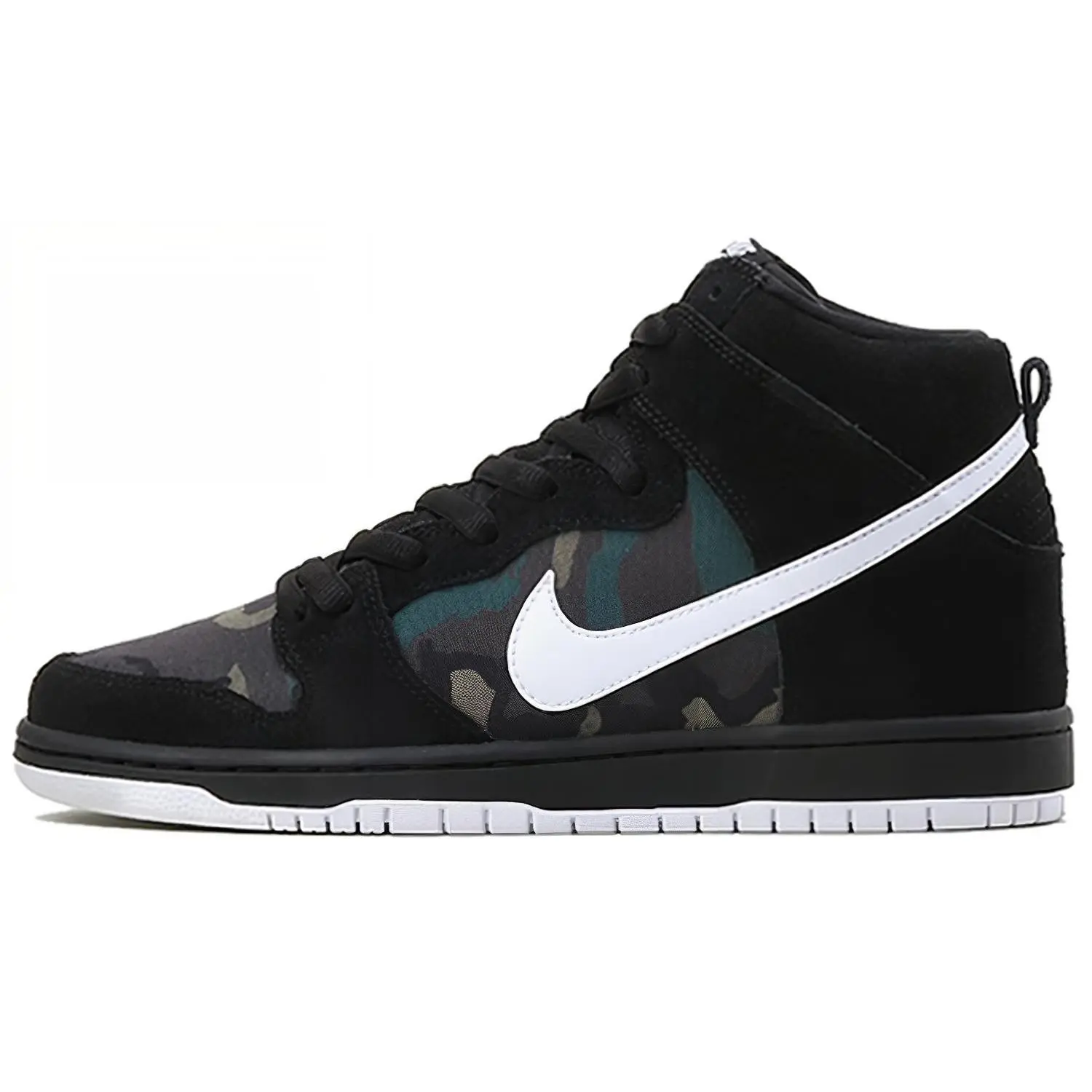 Nike SB Dunk High Camo Versatile Comfort Skate Shoes Unisex Black BQ6826-001