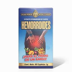 Hemorrhoids Herbal Support Supplement – Standardized Plant Extract | 60 Caplets (1g Each)