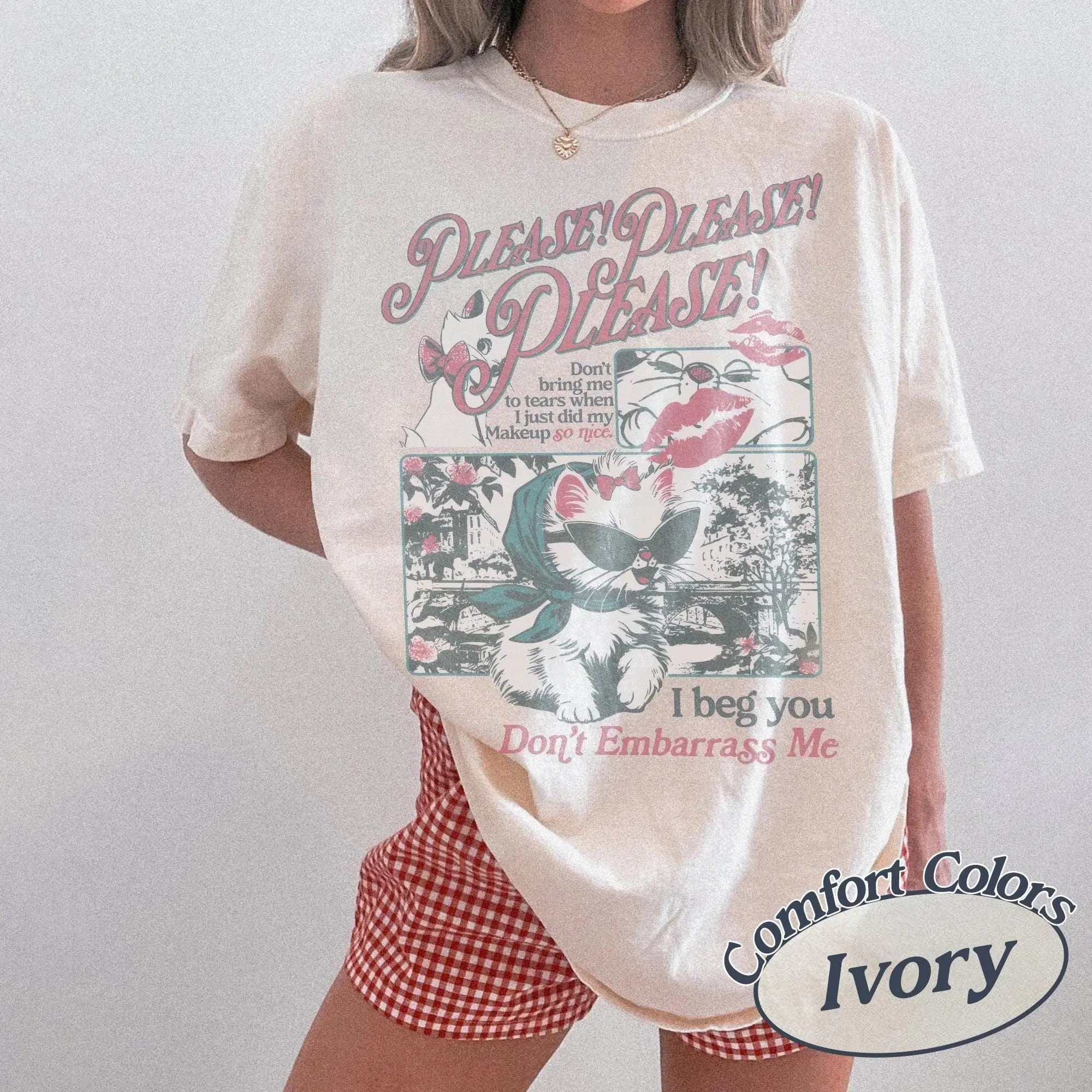 Comfort Colors Retro Marie Aristocats Please Please Please Shirt, Sassy Aristocats Diva Tee, Family Trip 2026 Vacation Gift Shirt
