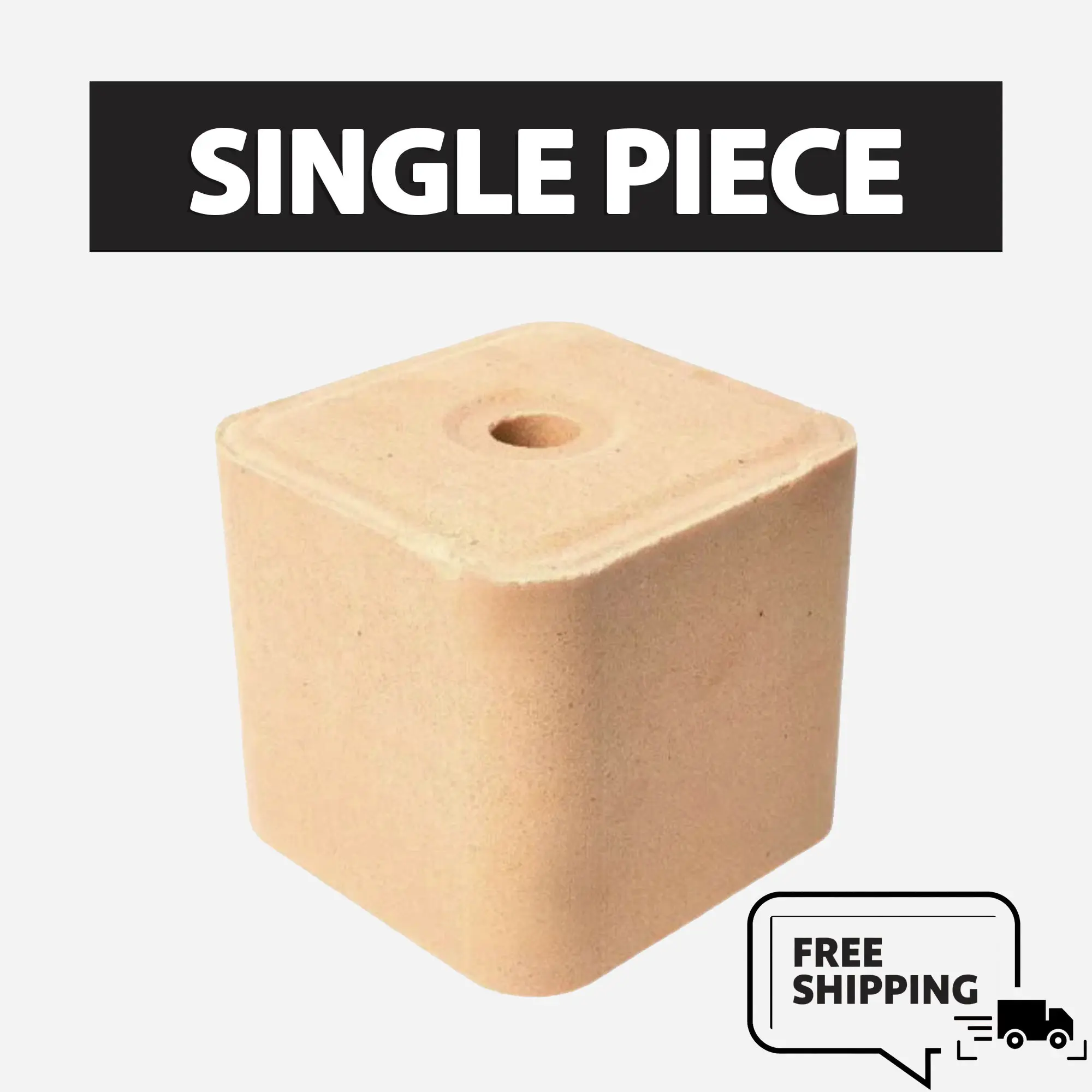 Compressed Himalayan Salt Lick Block - 1-Piece, Natural Look, Weatherproof Pet & Farm Animal Feeding Supplement Block