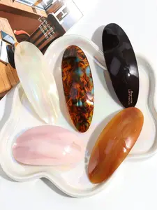 French Style Oval Low Ponytail Hair Clip, Simple Versatile Hairpin, New Geometric Design, All Seasons Accessory, Punk Fashion