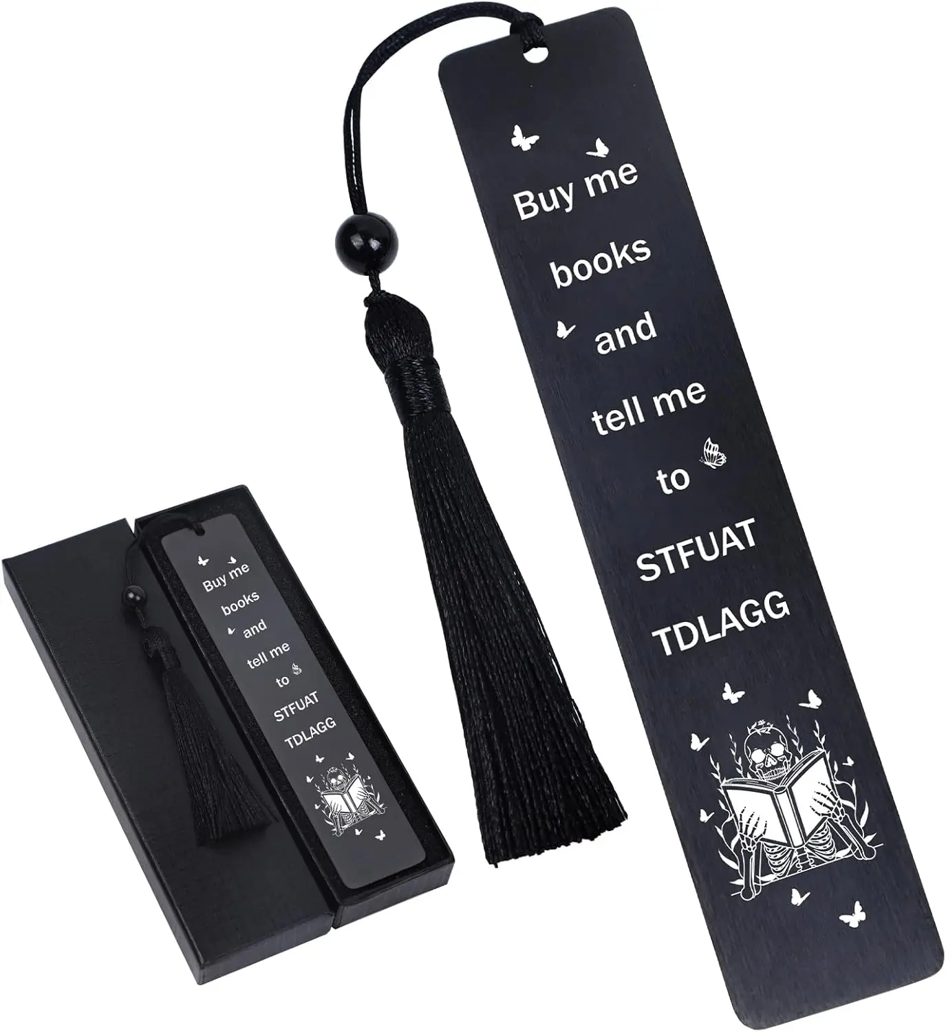 Stainless Steel Funny Bookmarks, Office Stationery for Book Lovers - Fun Gifts, Bookish Things, Holiday Gifts for Friends (Thanksgiving, Valentine's Day)