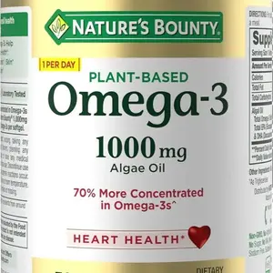 Omega 3, Plant-Based Omega 3 Fatty Acid Suppement, 520mg, Supports Whole Body Health Including Heart, Skin, Joint, 30 Vegetarian Softgels, Fish Oil Alternative, Omega 3 Supplements