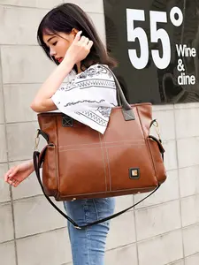 Women's Commuter Bag Layered Computer Compartment Large Capacity 2026 New Shoulder Tote Crossbody Handbag Travel Bag Leather Satchel Purse Leather Shoulder Bags