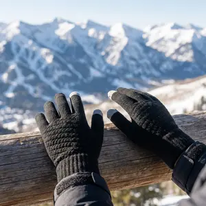 Thermal Winter Knit Gloves - High Sensitivity Touchscreen - Warm & Windproof - for Men Women Skiing Hiking Travel - Cold Weather Outdoor Gloves-YY0