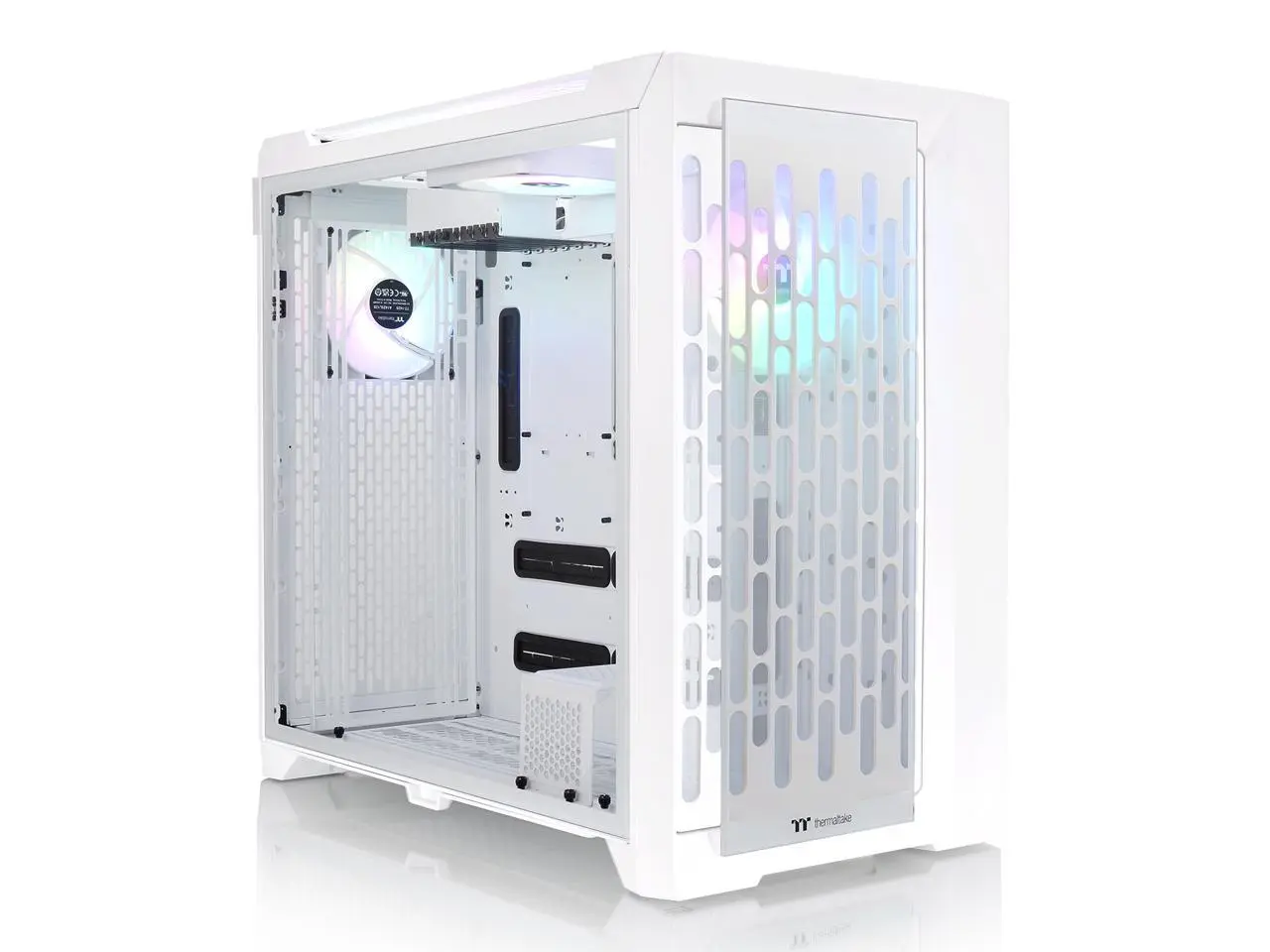 Thermaltake CTE C750 TG ARGB Snow E-ATX Full Tower with Centralized Thermal Efficiency Design; 3x140mm White CT140 ARGB Fans Pre-Installed; Tempered Glass Front & Side Panel; CA-1X6-00F6WN-01